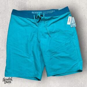 Old Navy Men's Board Shorts Size 80 Blue Swim Trunks Beachwear Summer Apparel